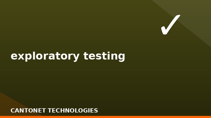 exploratory testing