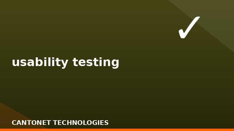 usability testing